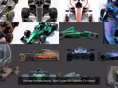 Ultimate Formula Racing  Sport Coupe 3D Collection 3D Model Pack