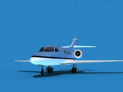 Dassault Falcon 10 V05 3D model