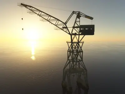 Large port jib crane 3D model