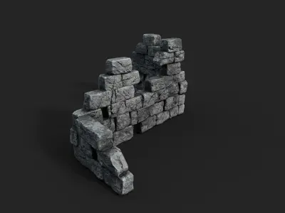 Old Ruin 2 Low-poly 3D model