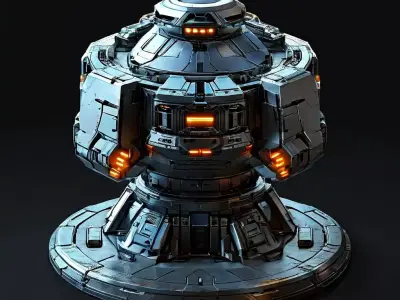 SciFi Power Generator Game Asset Low-poly 3D model