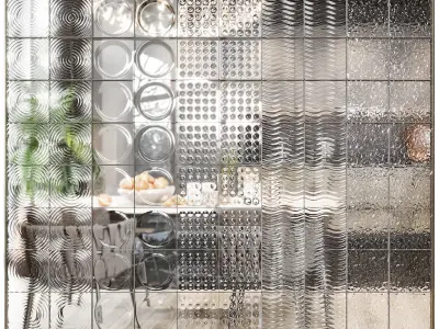 Glass block partition 5 3D model
