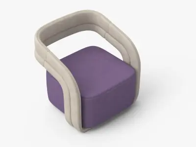 armchair 3D model 7