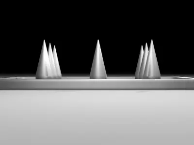 Military Barricade - Ground Spikes 3D model