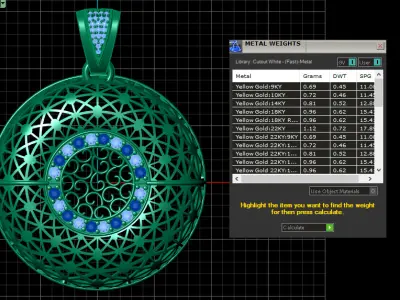 FANCY ANTIQUE PENDANT 3D PRINTABLE MODEL 3D print model