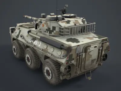 PLL-05 Mortar  Low-poly 3D model