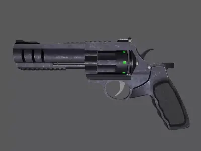 Revolver Gun Low-poly 3D model purchase