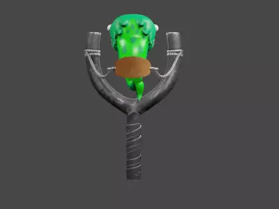Alien Slingshot Low-poly 3D model