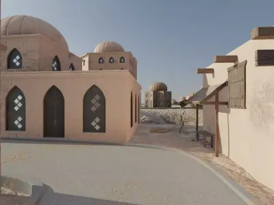 Desert Oasis Architecture 3D model