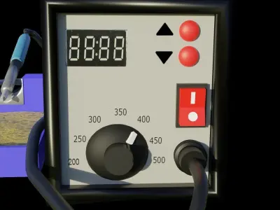 Soldering Station Free low-poly 3D model