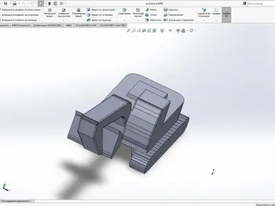 excavator simplified 3D print model