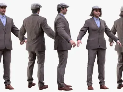 Man and Woman in Business Outfit 1 3D model