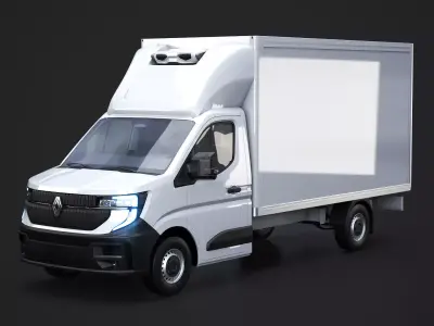 Renault Master 2025 Refrigerated Van - High-Detail 3D Model Low-poly 3D model