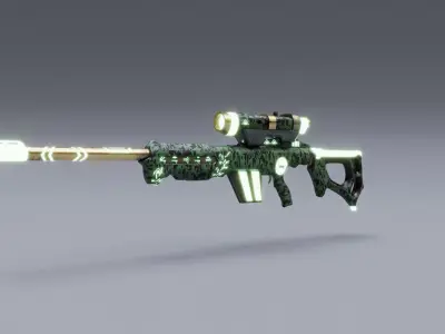 WEAPON SLR MILITARYSTYLE Low-poly 3D model