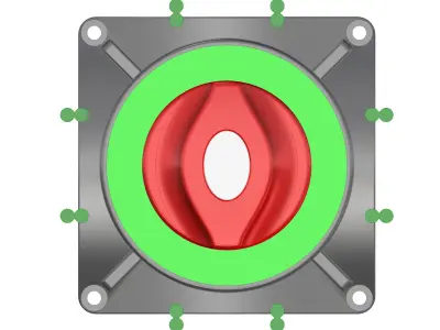 Marine Battery Both Switch 3D model