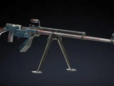  PTRS 41 Low Poly Low-poly 3D model