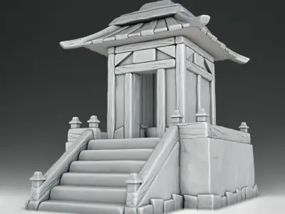 Stylized Japanese Acrhitecture Set Part 2 3D print model