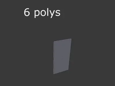 low poly door wooden Low-poly 3D model purchase
