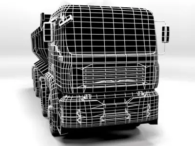 KIPPER TRUCK LOWPOLY Low-poly 3D model