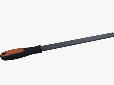 Iron file Low-poly 3D model