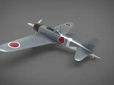 Mitsubishi A6M Zero 3D model shop