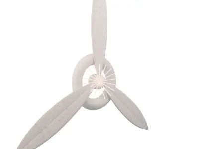 Propeller plane Low-poly 3D model
