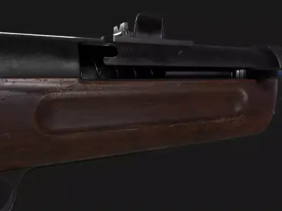 MP18 Submachine Gun Low-poly 3D model