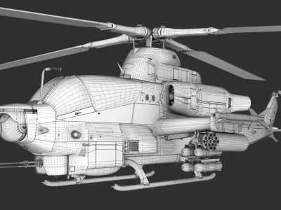 Bell AH-1Z Viper Attack Helicopter Model only 3D model