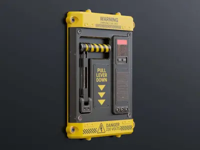 Factory lever switch Low-poly 3D model