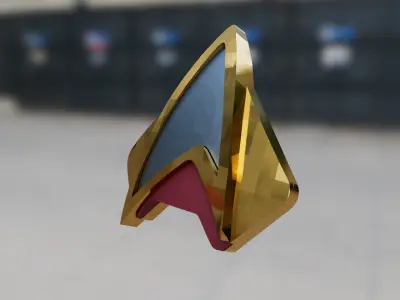 Star Trek Combadge 3D print model