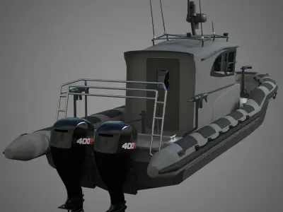 Tactical Rib boat 3D model