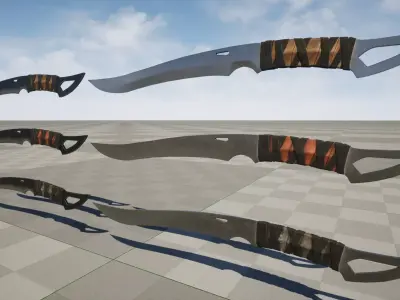 Combat Cleaver Low-poly 3D model