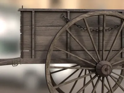 Medieval Wagon 3D model buy