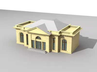 Villa building 3D model purchase