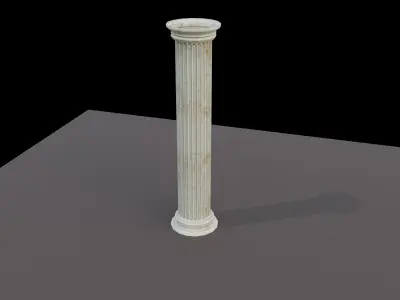 Ancient Classical Marble Pillar Column Low-poly 3D model