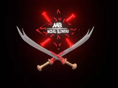 High-Quality Sword 3D Model for Fantasy Games Medieval Scenes Low-poly 3D model