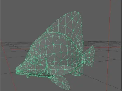 Snapper Low-poly 3D model 13