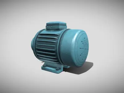 Squirrel Cage Motor Low-poly 3D model