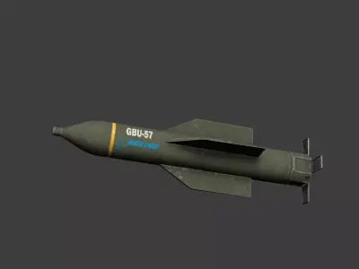 gbu-57 penetrating bomb Low-poly 3D model