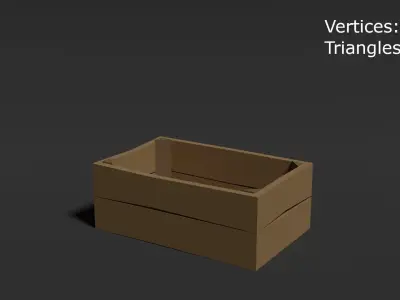 Low Poly Style Crate Assets Low-poly 3D model
