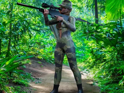 Female Navy Seal Sniper 3D print model