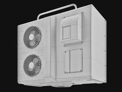 Sci-Fi air conditioner 06 3D model