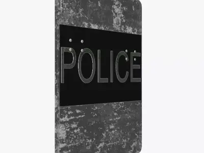 Police shield 3D model