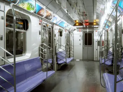 Subway Car Interior HDR 3D model