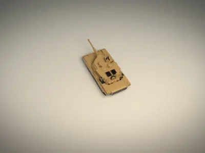 Low Poly Tank 02 Low-poly 3D model