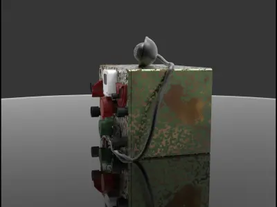 Military Radio Low-poly 3D model order