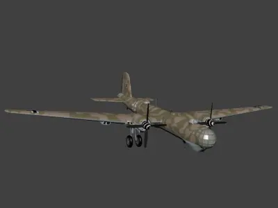 Heinkel He 177 Greif  Low-poly 3D model
