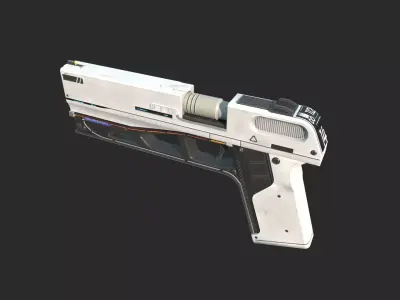 Science fiction style laser pistol 3D model