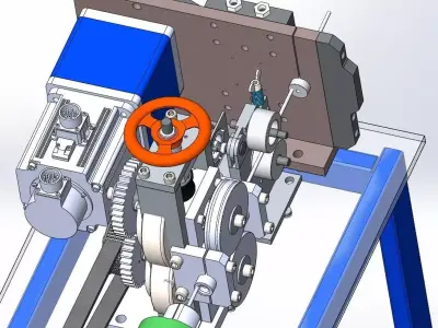 High-Speed Wire Straightening and Cutting Machine 3D model