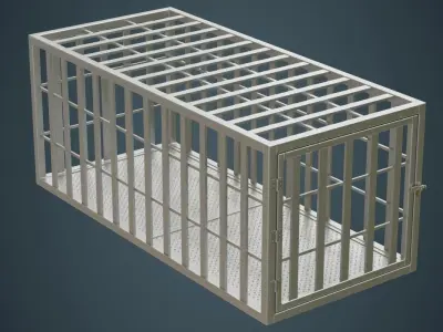 Cage 1B Low-poly 3D model
